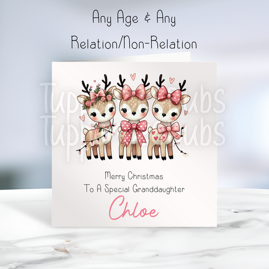 Cute Reindeer Christmas Card