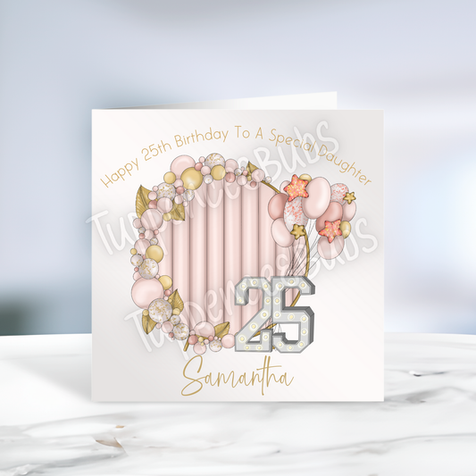 Boho Themed Birthday Card