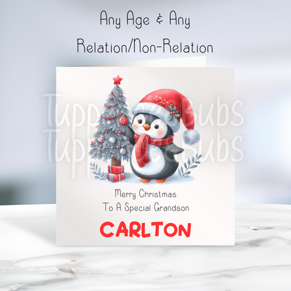 Cute Penguin Christmas Card