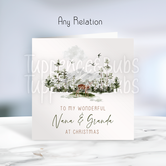 Deer Inspired Christmas Card