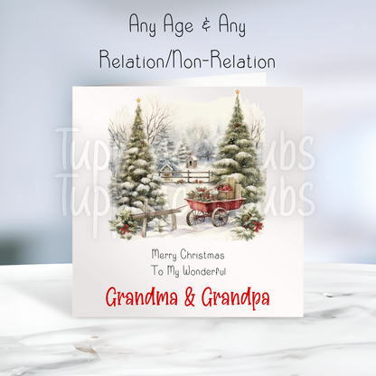 Christmas Scene Personalised Christmas Card