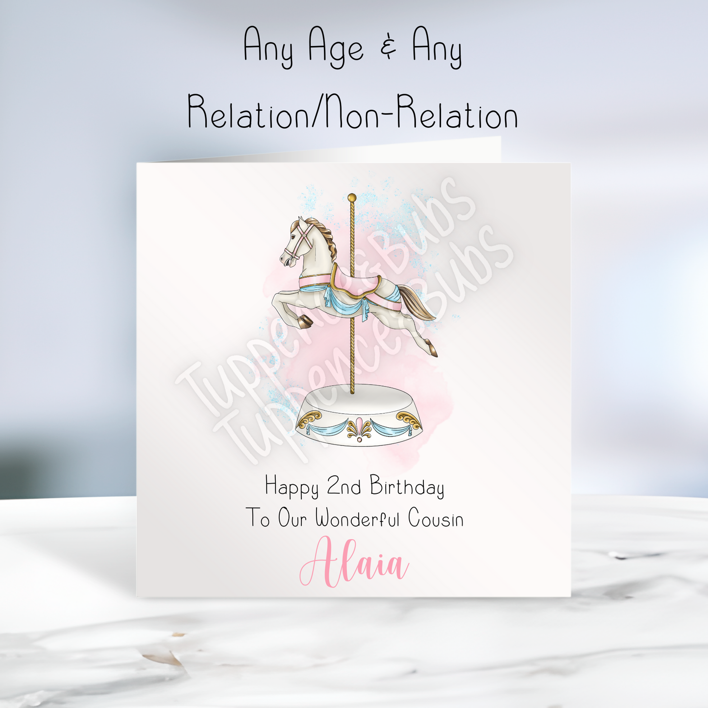 Carousel Horse Inspired Birthday Card