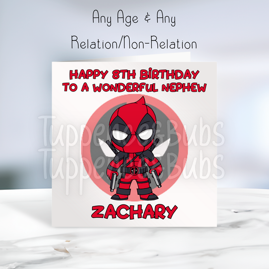 Superhero Inspired Birthday Card