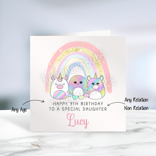 SquishMallow Inspired Birthday Card