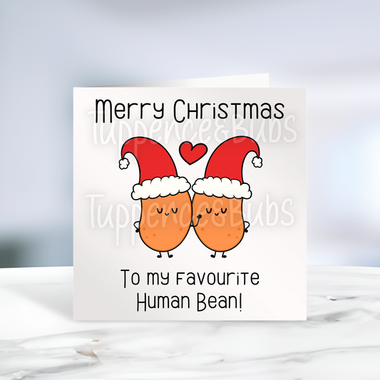 Human Bean Christmas Card