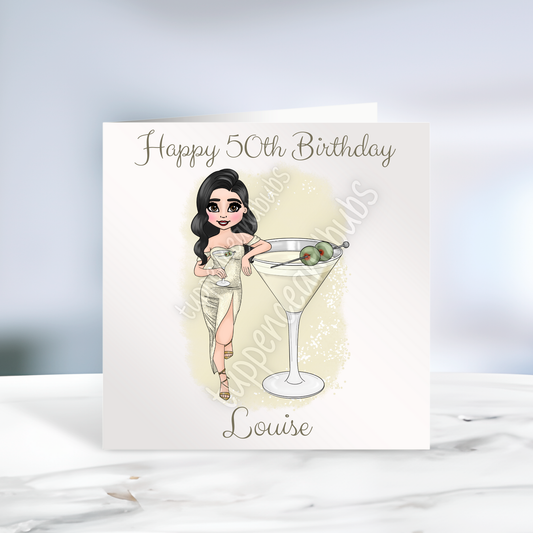 Martini Inspired Birthday Card