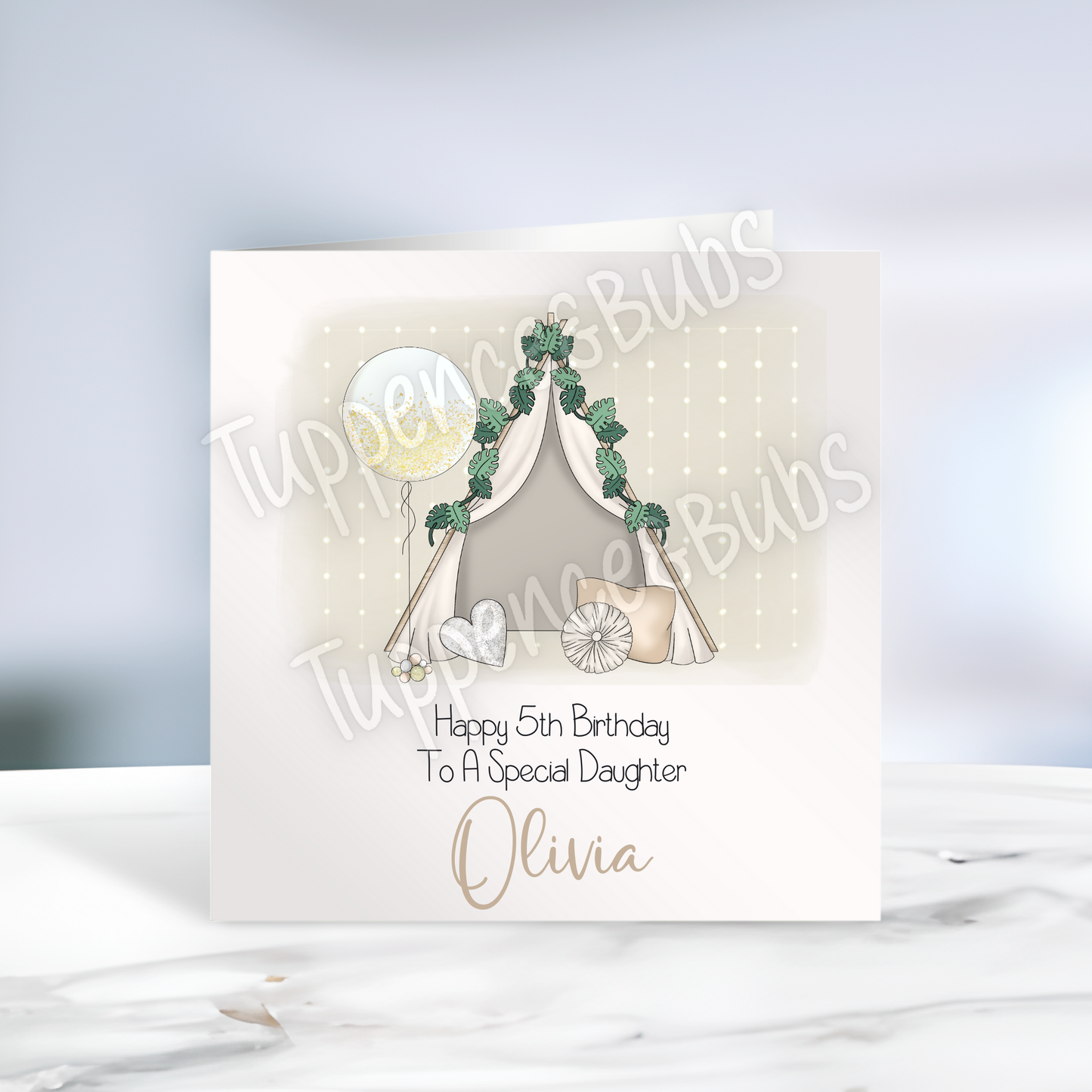Teepee Inspired Birthday Card