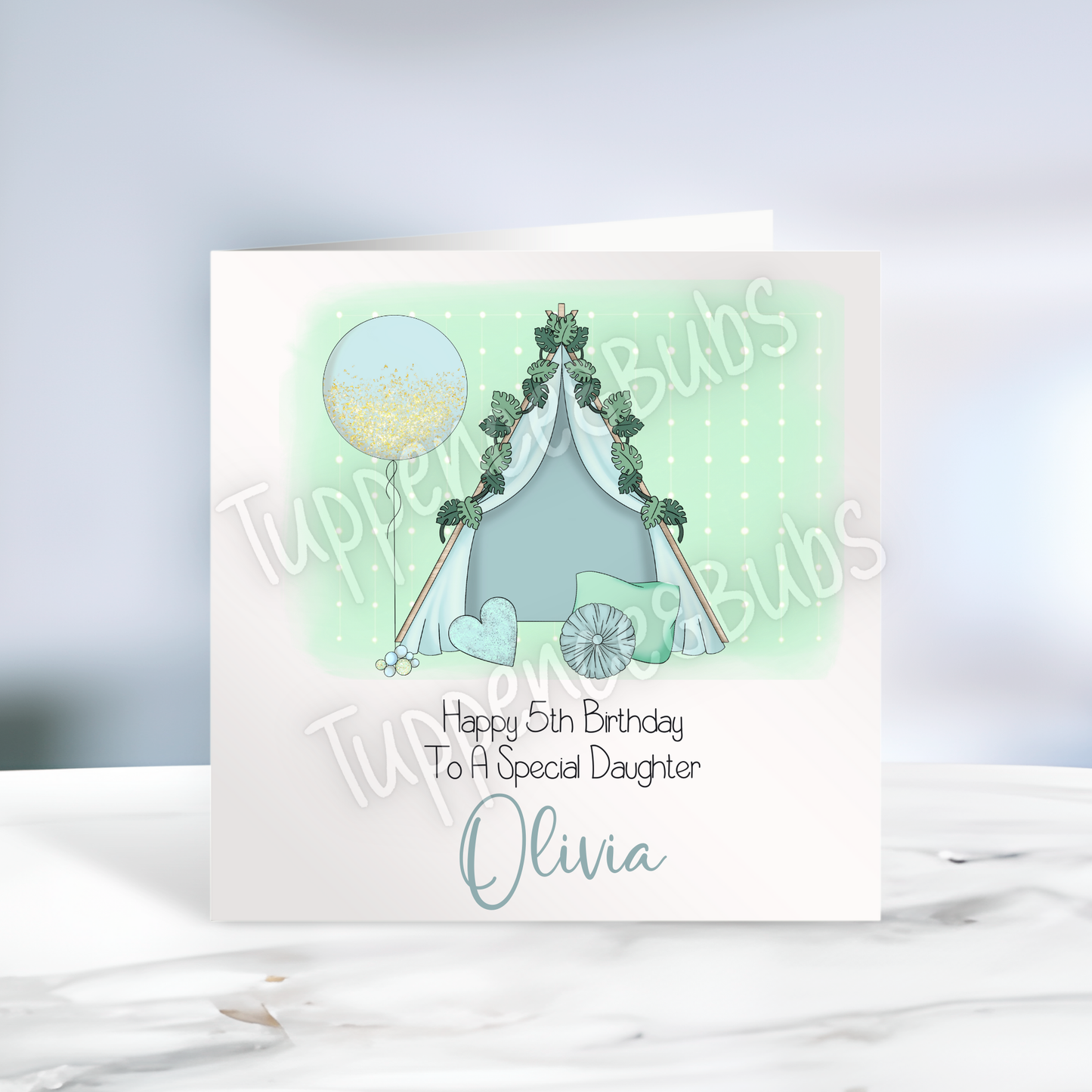Teepee Inspired Birthday Card