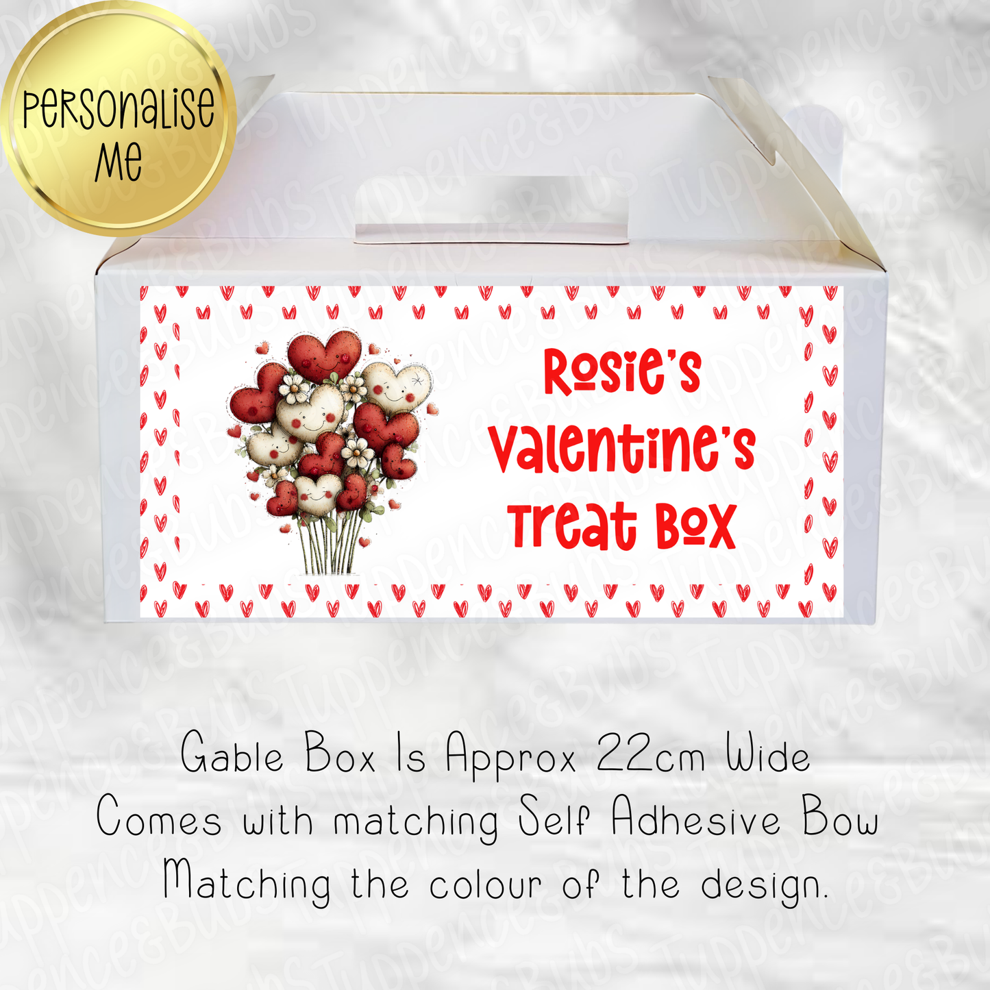 Cupcake/Balloon Themed Valentine's Treat Box