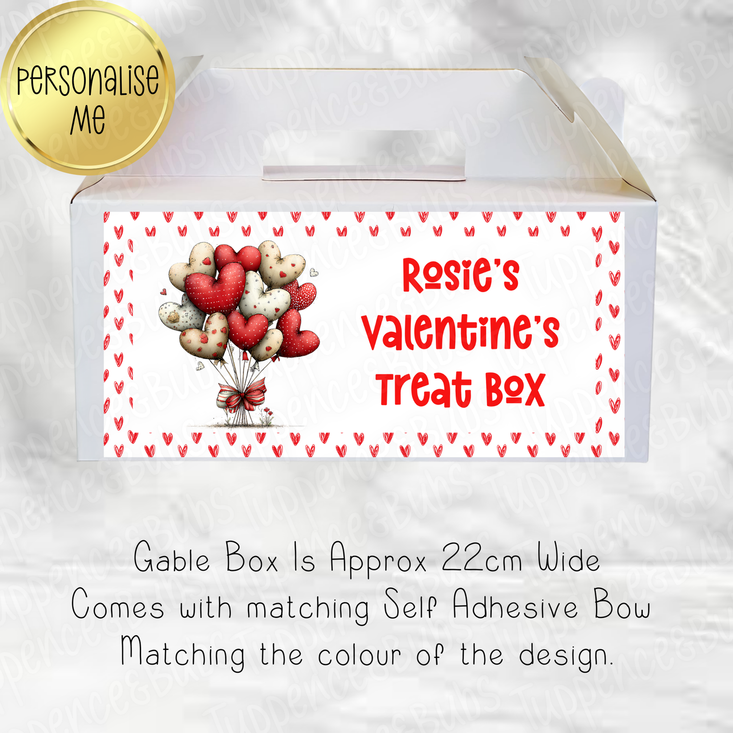 Cupcake/Balloon Themed Valentine's Treat Box