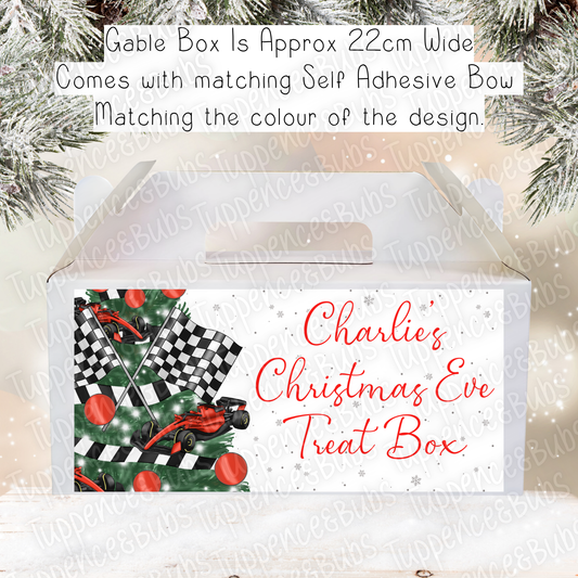 Racing Car Themed Christmas Treat Box - 3 Colours