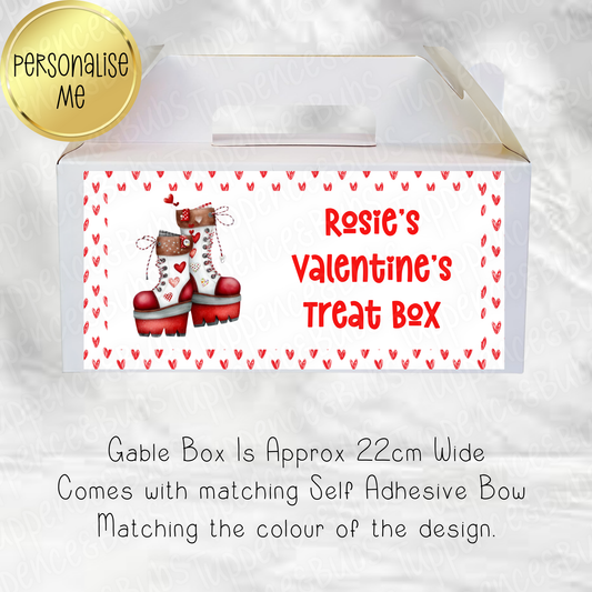 Retro Boots Themed Valentine's Treat Box