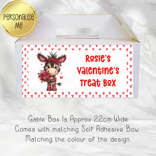 Donkey Themed Valentine Treat Box