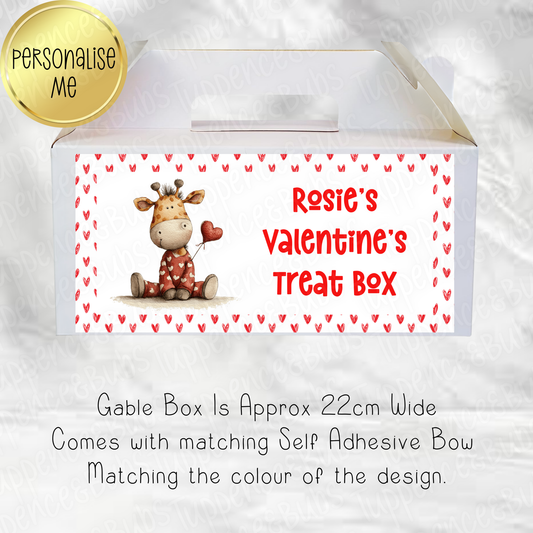 Giraffe Themed Valentine's Treat Box