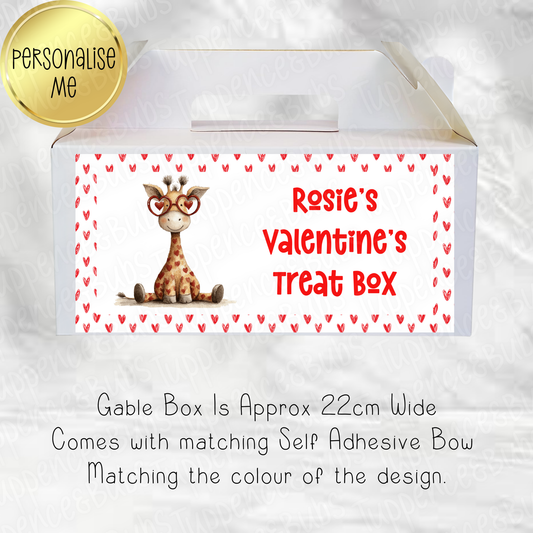 Giraffe Themed Valentine's Treat Box