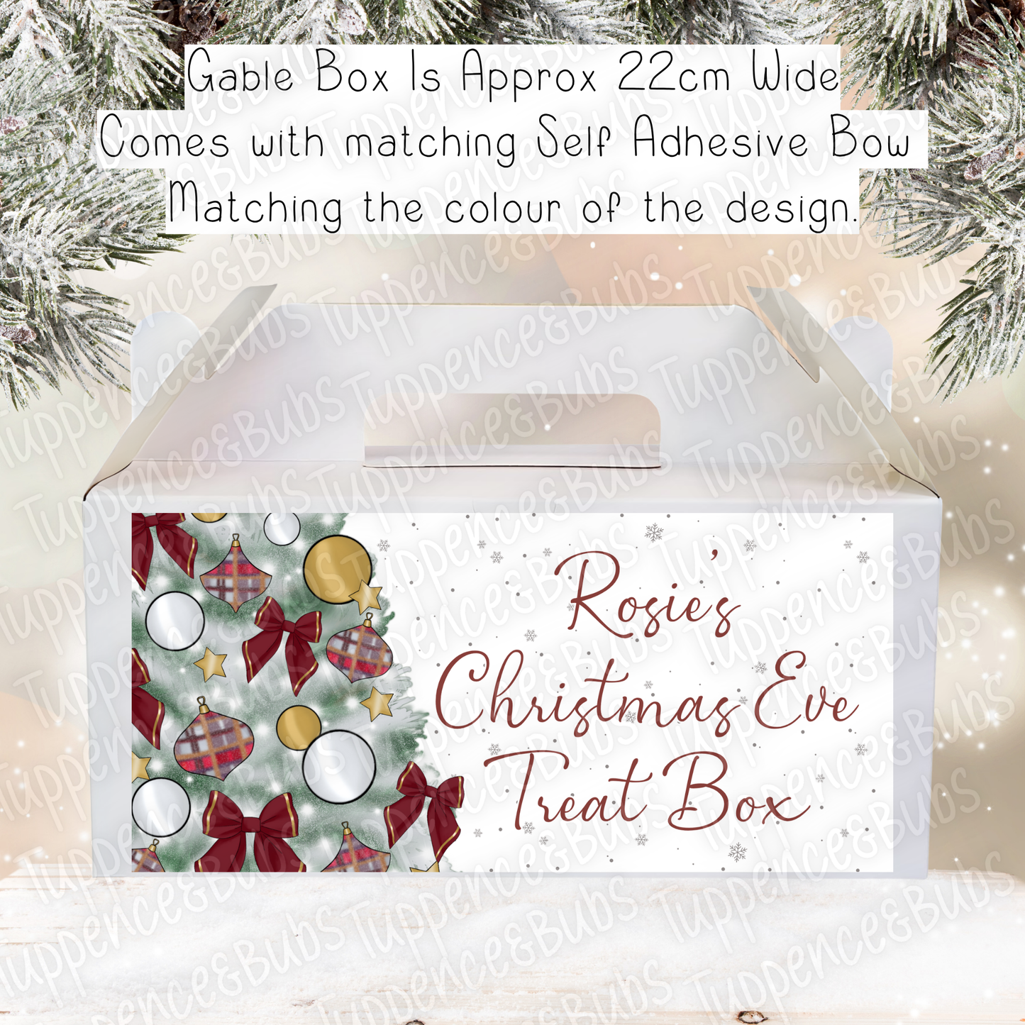 Tartan Themed Christmas Gable Box