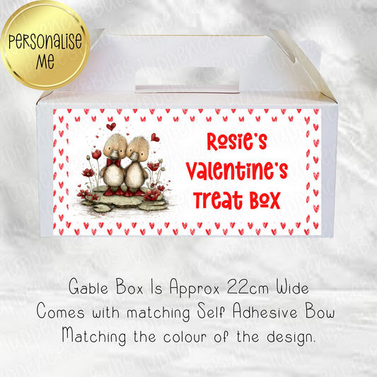 Duck, Panda, Bear, Cat Themed Valentine's Treat Box
