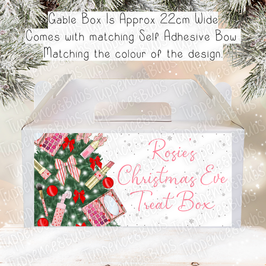 Red/Pink Make Up Inspired Christmas Gable Box - 2 Designs