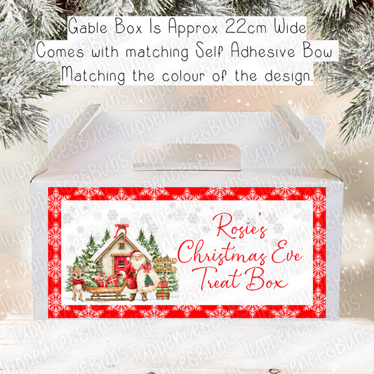 Santa & Reindeer Theme Treat Box - Christmas