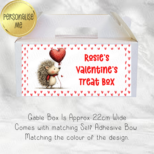 Hedgehog Themed Valentine's Treat Box