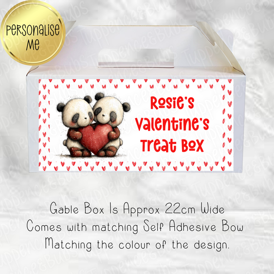 Duck, Panda, Bear, Cat Themed Valentine's Treat Box