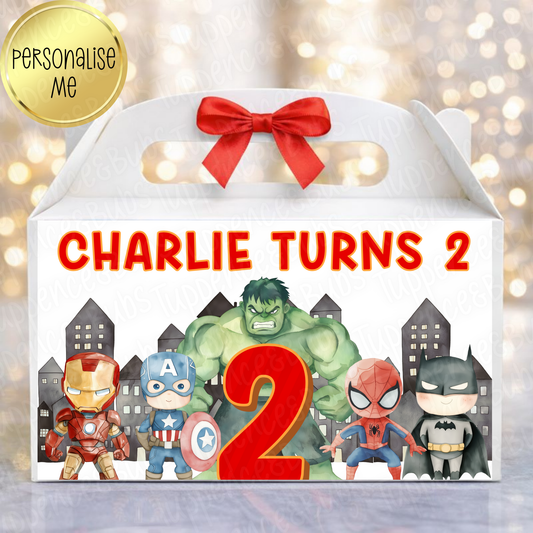 Superhero Themed Party Treat Box