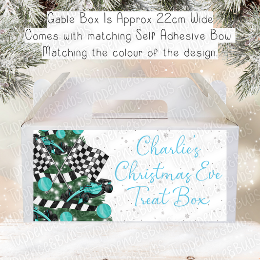 Racing Car Themed Christmas Treat Box - 3 Colours