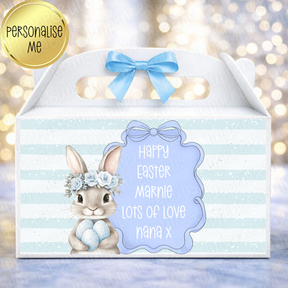 Floral Bunny Style Easter Treat Box - 3 Colours