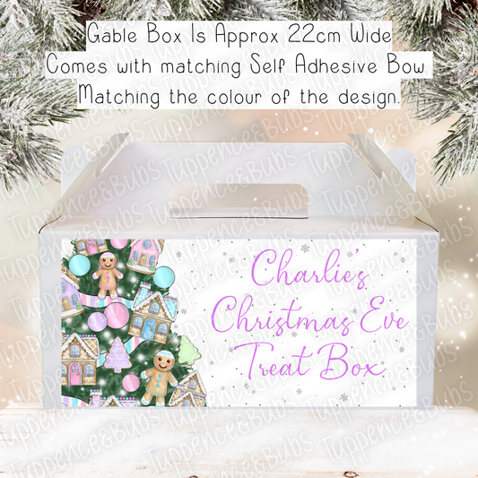 Pastel Gingerbread Themed Christmas Treat Box