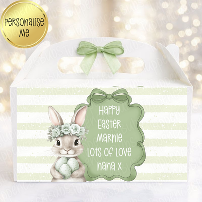 Floral Bunny Style Easter Treat Box - 3 Colours