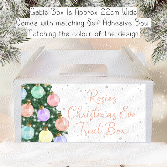 Bauble Style Christmas Themed Gable Box - 2 Designs
