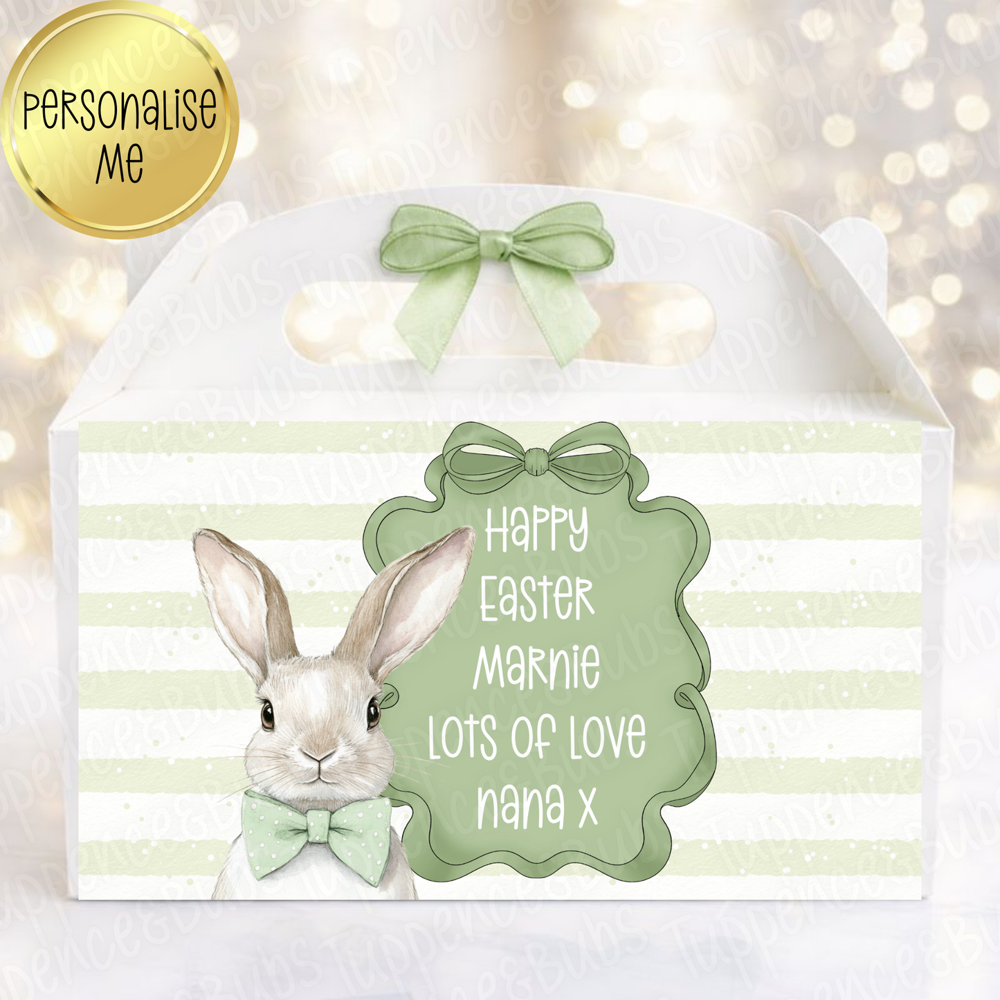 Bow Tie Bunny Style Easter Treat Box