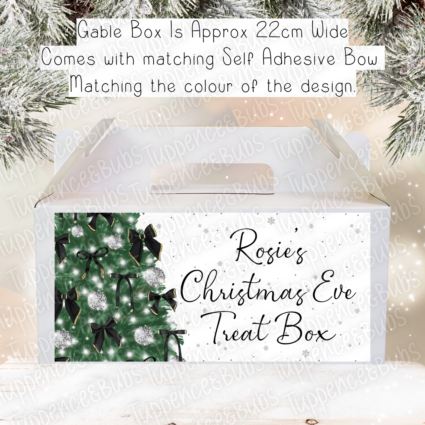 Bow Themed Christmas Gable Box - 2 Designs