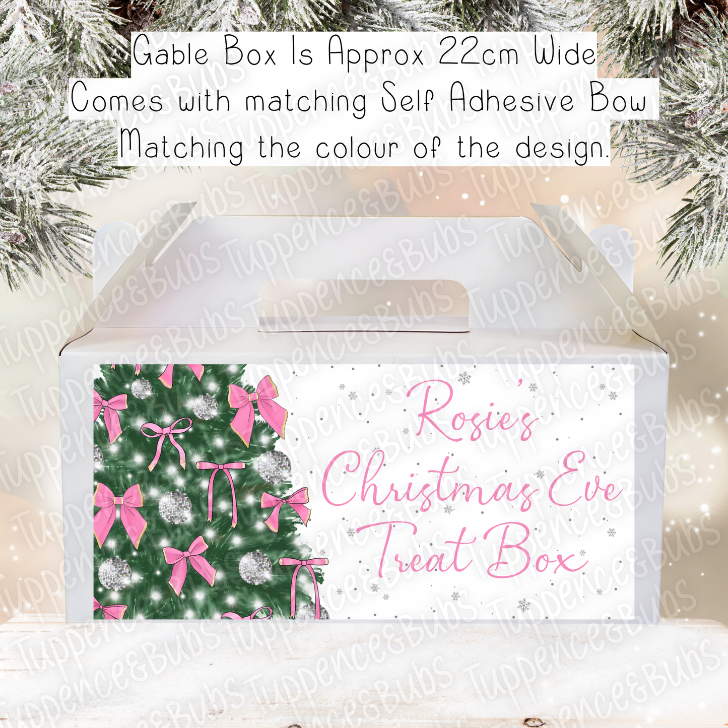 Bow Themed Christmas Gable Box - 2 Designs