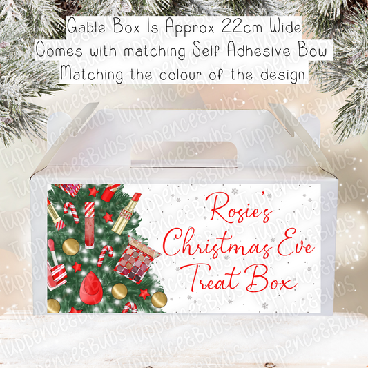 Red/Pink Make Up Inspired Christmas Gable Box - 2 Designs