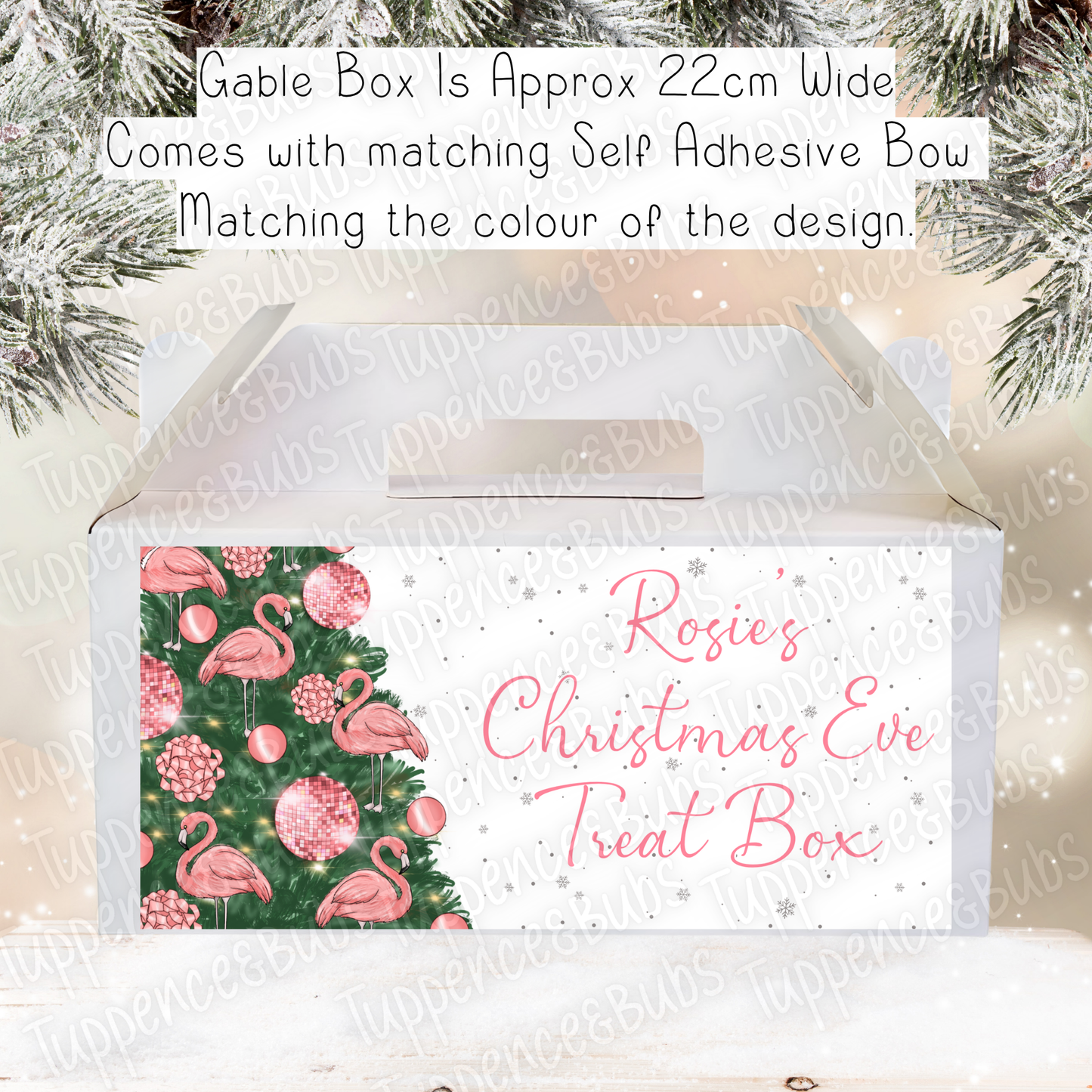 Flamingo Style Christmas Gable Box