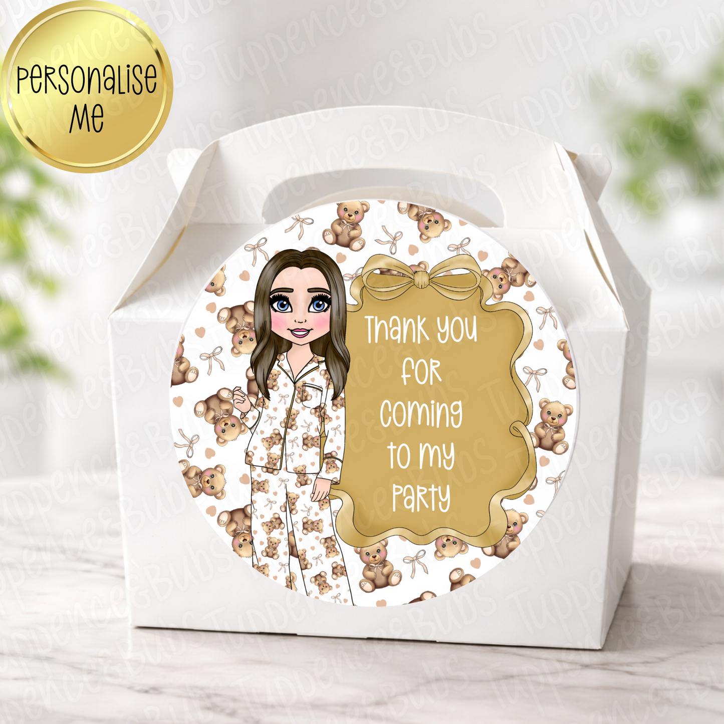 Beige Beat PJ Themed Treat Box