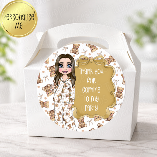 Beige Beat PJ Themed Treat Box