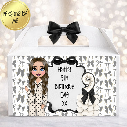 Cream & Black PJ's Style Party Box