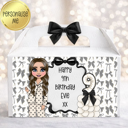 Cream & Black PJ's Style Party Box