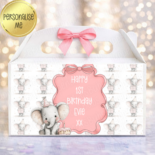 Pink Elephant Style Party Box