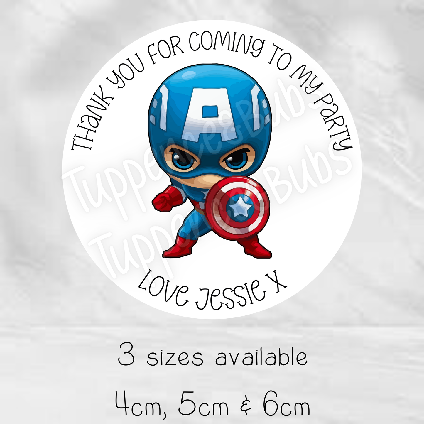 Captain America Inspired Stickers