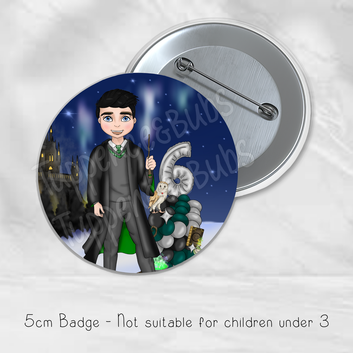Wizard Themed Badge - Green - Boy