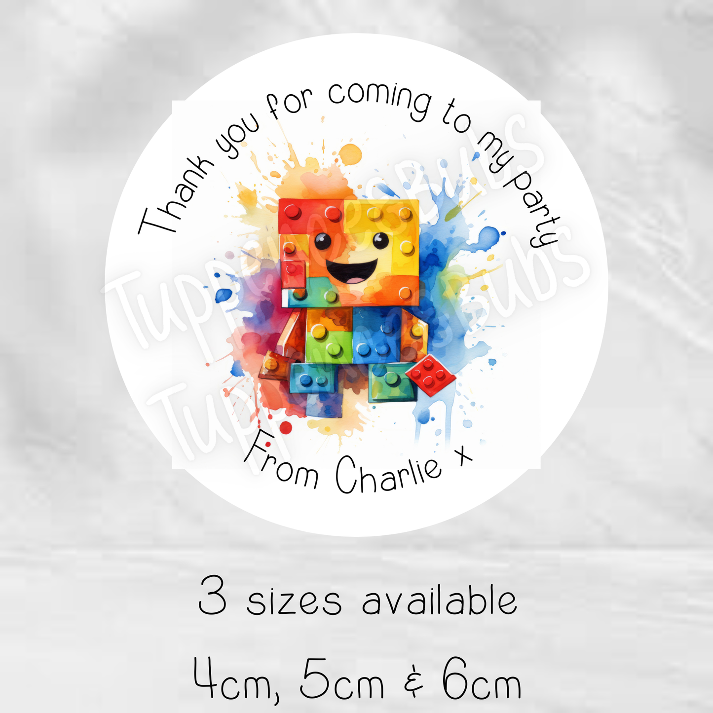 Building Block Themed Stickers