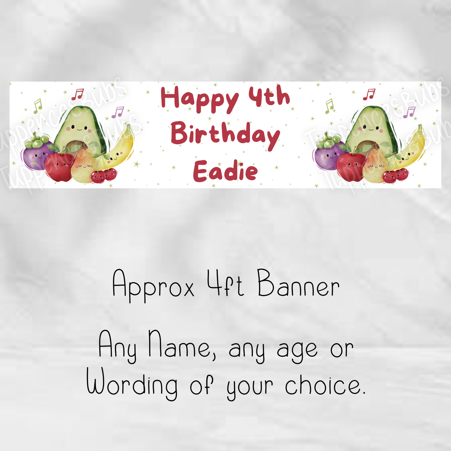 Fruit Themed Birthday Banner