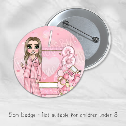 Pink Make Up Badge