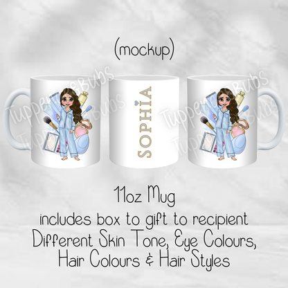 Blue Beauty Inspired Gift Bundle - Mug, Card & Gift Bag