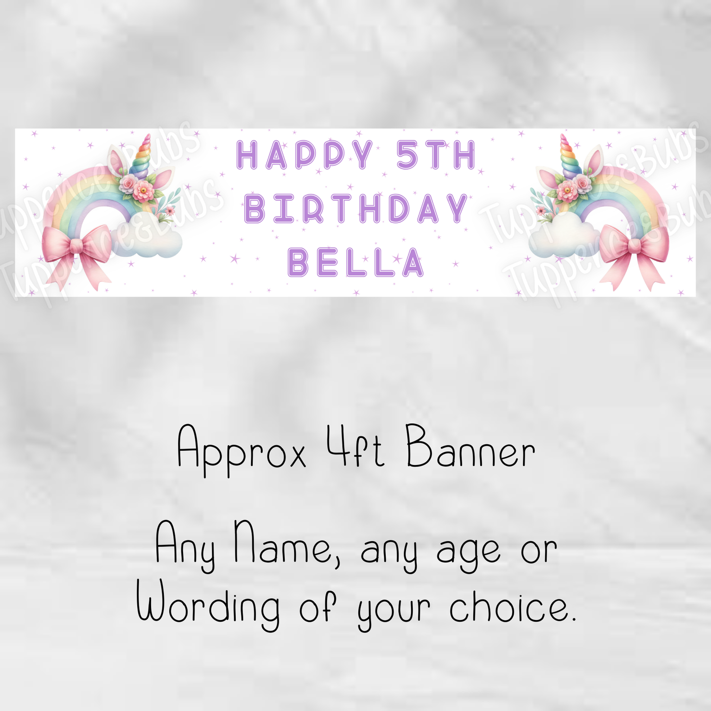 Pastel Rainbow Unicorn Banner
