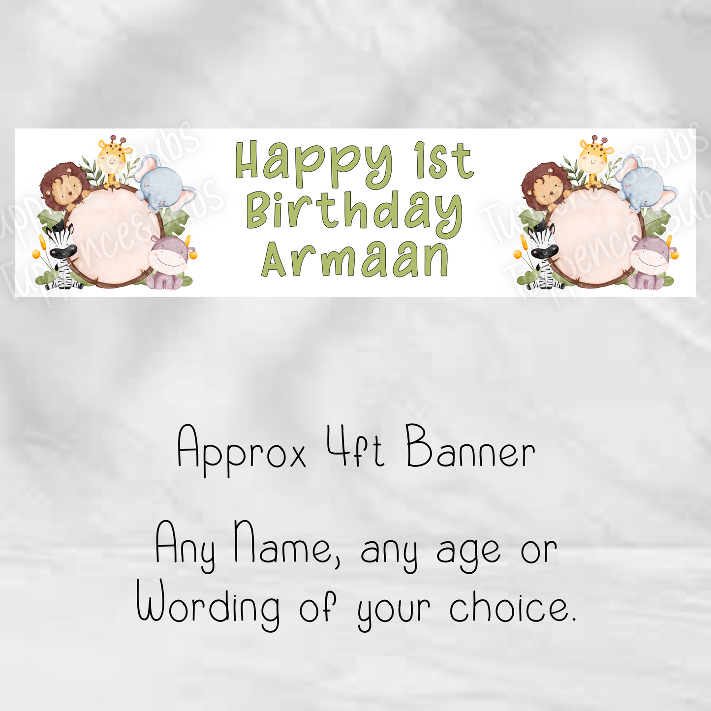 Safari Themed Birthday Banner