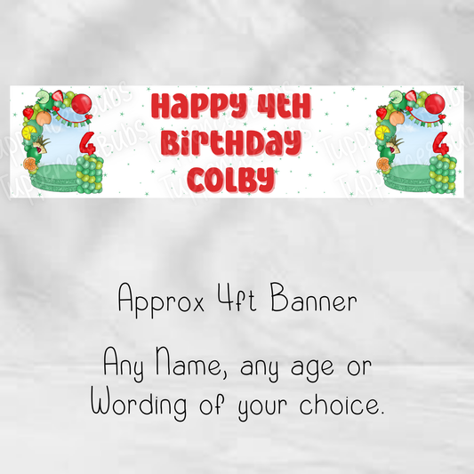 Caterpillar Inspired Birthday Banner
